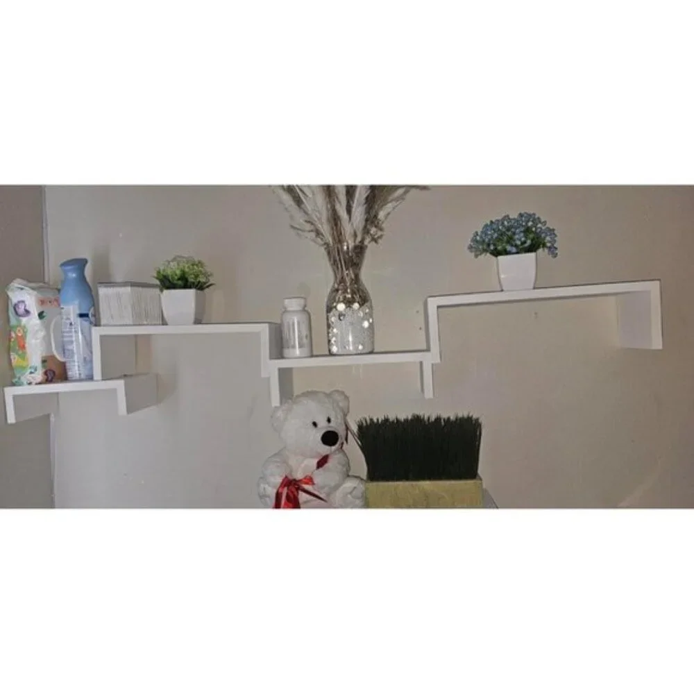 New Set of 5 Floating Wall Shelves for Bathroom, Bedroom, and Living Room Decor